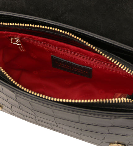 TL142503 – Croque - Croc print leren handbag