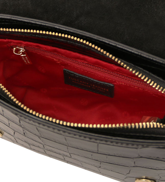 TL142503 – Croque - Croc print leren handbag