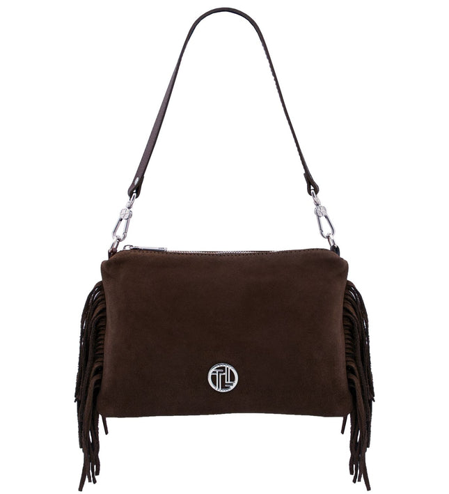 TL142495 – Nomade - Suede leren fringe clutch