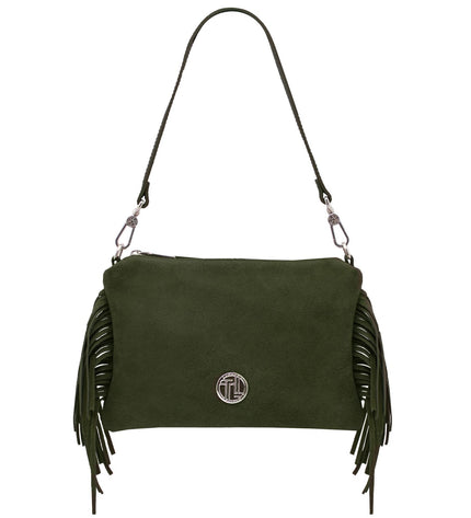 TL142495 – Nomade - Suede leren fringe clutch