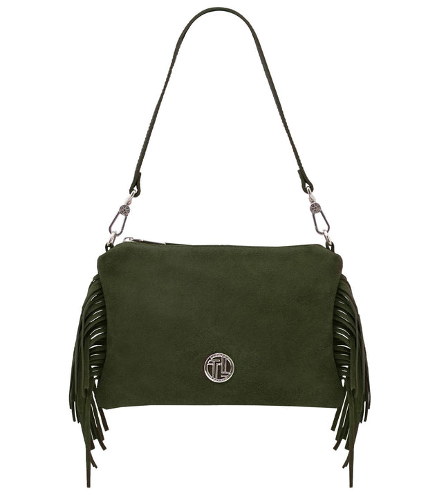 TL142495 – Nomade - Suede leren fringe clutch