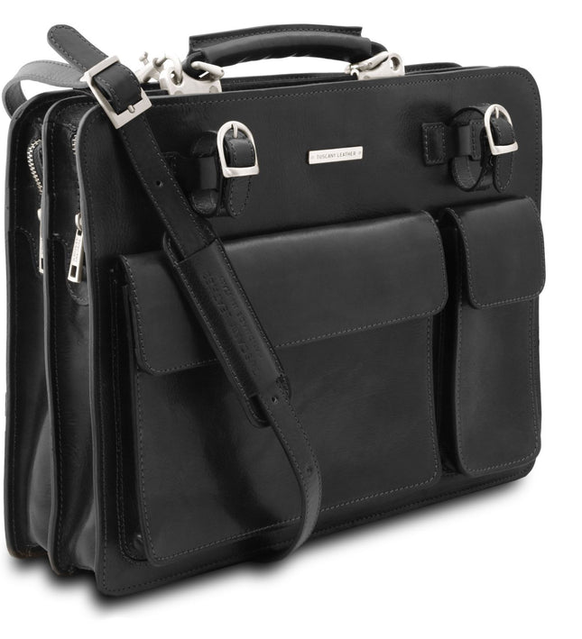 TL141268 – Venezia - leren briefcase 2 compartments