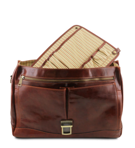 TL142068 – Mantova - leren multi compartment TL SMART briefcase with flap