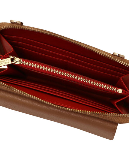 TL142433 – Urania - leren wallet/phone holder with strap