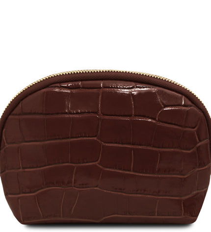 TL142514 – Vera - Croc print leren toiletry case