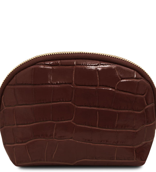 TL142514 – Vera - Croc print leren toiletry case