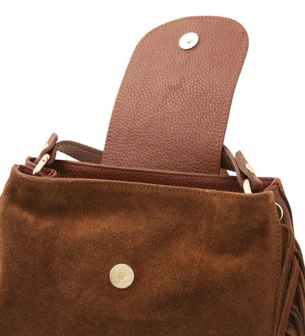 TL142512 – Nomade - Suede leren fringe shoulder bag