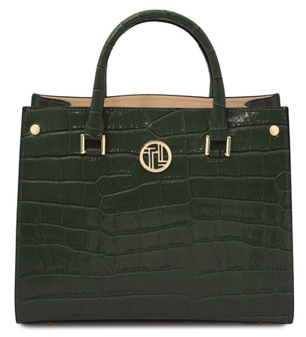 TL142504 – Croque - Croc print leren handbag