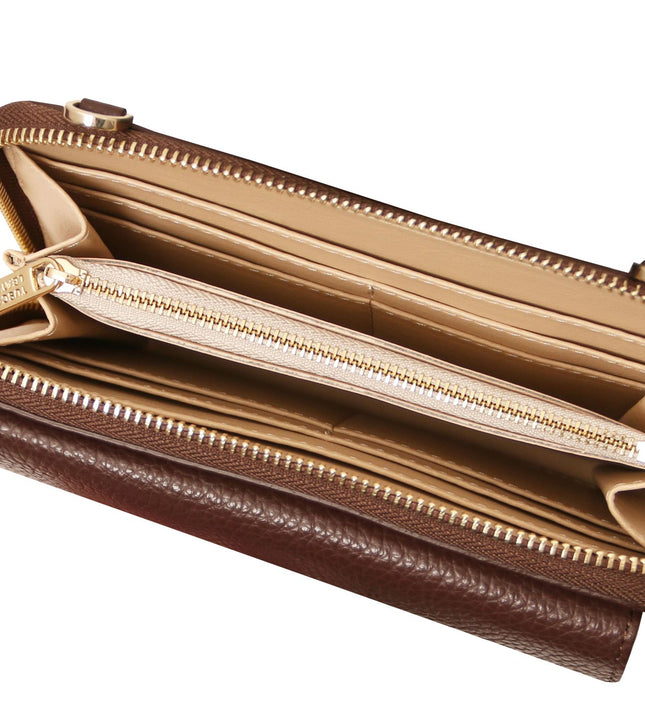 TL142433 – Urania - leren wallet/phone holder with strap