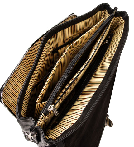 TL142067 – Alessandria - leren multi compartment TL SMART laptop briefcase