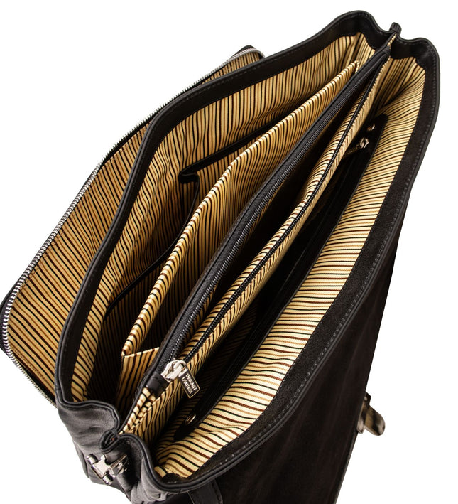 TL142067 – Alessandria - leren multi compartment TL SMART laptop briefcase