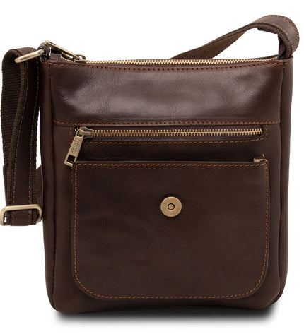 TL141407 – Jimmy - leren crossbody bag for men with front pocket