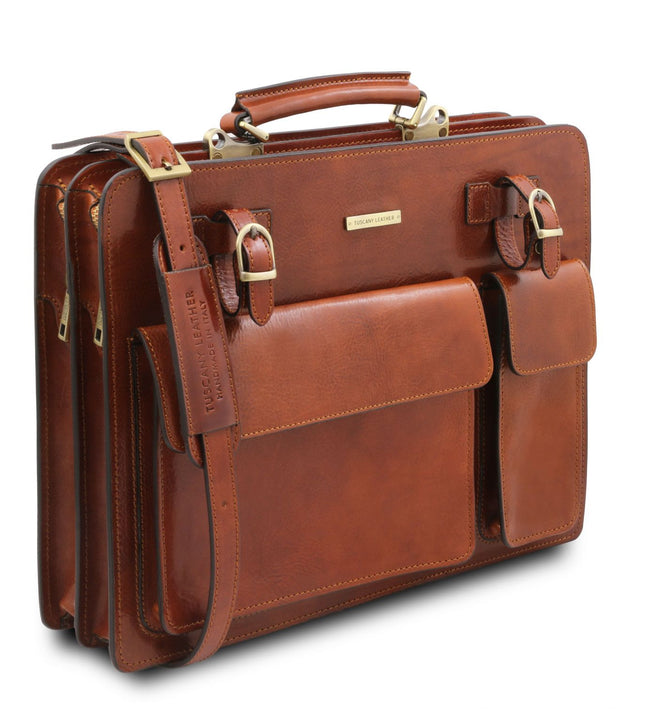 TL141268 – Venezia - leren briefcase 2 compartments