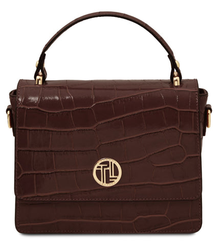 TL142503 – Croque - Croc print leren handbag