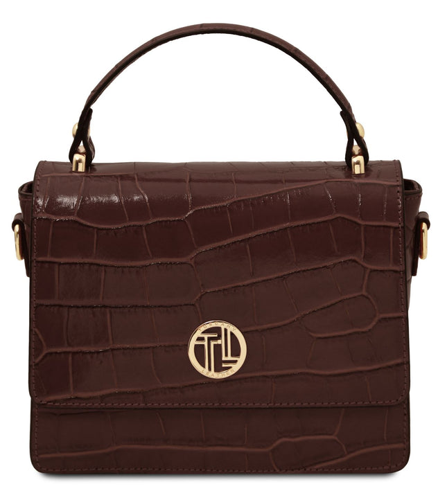 TL142503 – Croque - Croc print leren handbag