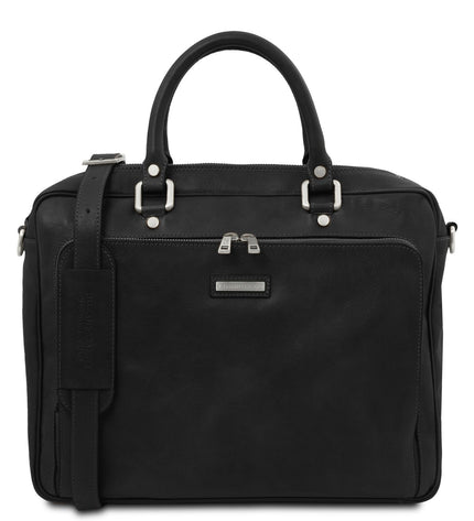 TL142427 – Pisa - leren laptop briefcase with front pocket