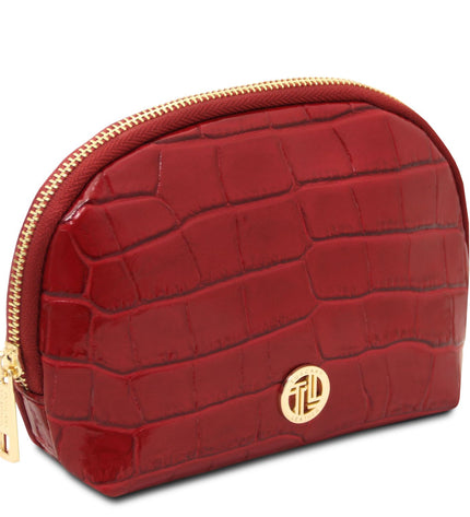 TL142514 – Vera - Croc print leren toiletry case