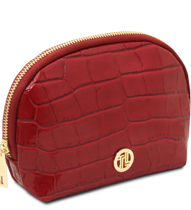 TL142514 – Vera - Croc print leren toiletry case