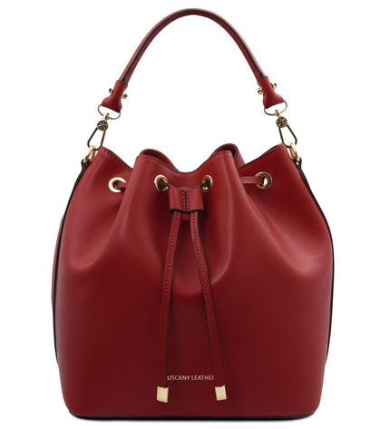 TL141531 – Vittoria - leren bucket bag