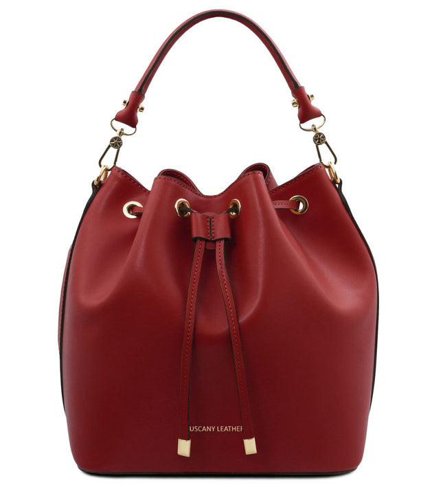 TL141531 – Vittoria - leren bucket bag