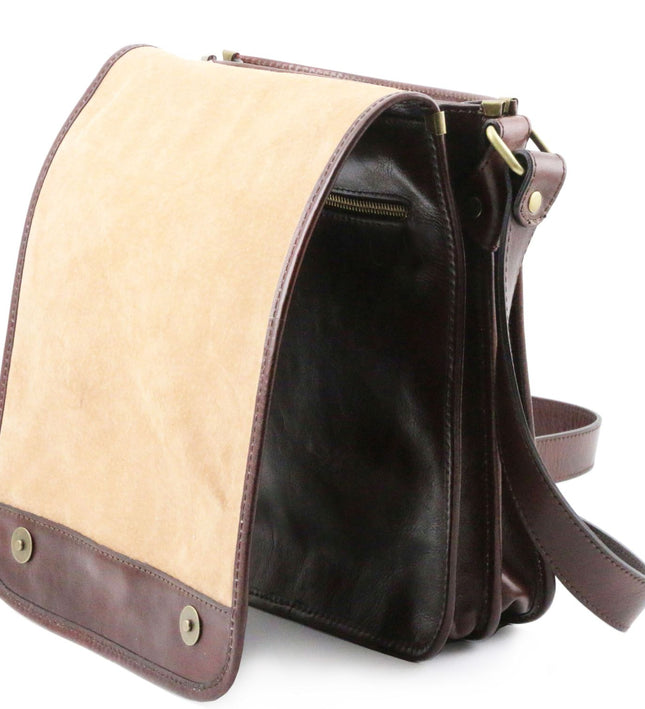 TL141255 – TL Messenger - Two compartments leren shoulder bag