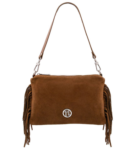 TL142495 – Nomade - Suede leren fringe clutch