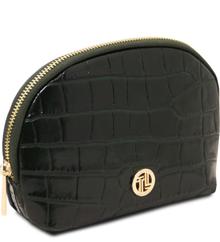 TL142514 – Vera - Croc print leren toiletry case