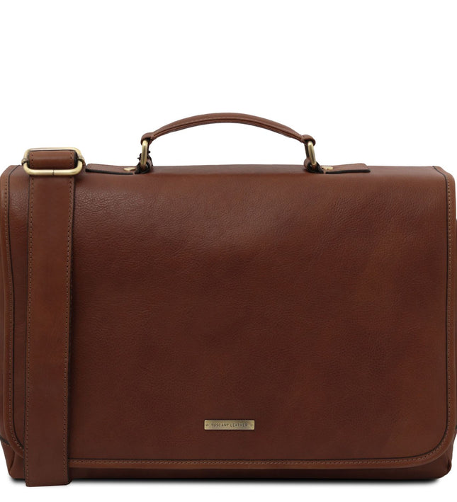 TL142068 – Mantova - leren multi compartment TL SMART briefcase with flap