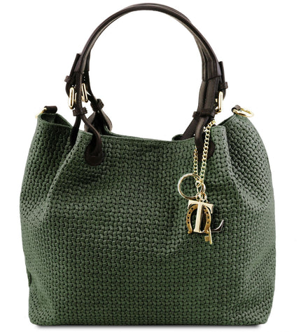 TL141573 – TL KeyLuck - Woven printed leren shopping bag