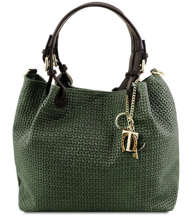 TL141573 – TL KeyLuck - Woven printed leren shopping bag