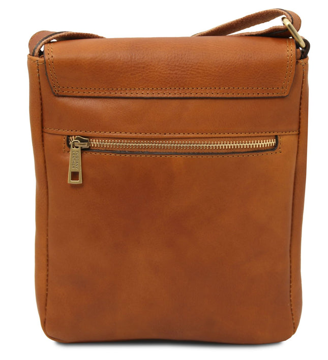 TL141408 – John - leren crossbody bag for men with front zip