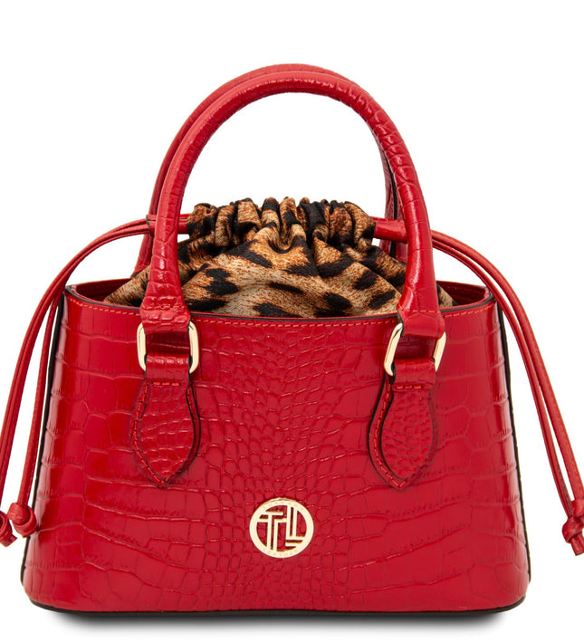 TL142510 – Croque - Croc print leren handbag