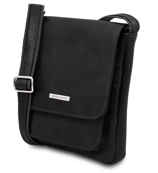 TL141407 – Jimmy - leren crossbody bag for men with front pocket