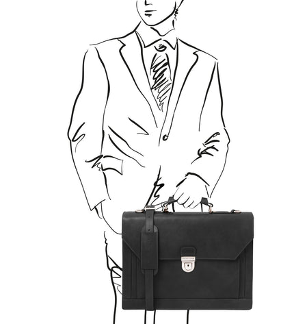 TL142448 – Cremona - leren briefcase 3 compartments