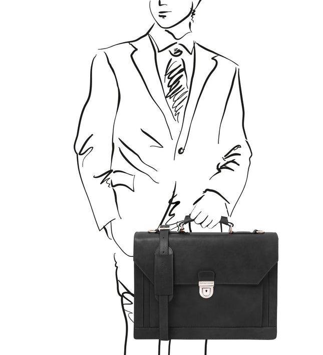 TL142448 – Cremona - leren briefcase 3 compartments