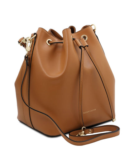 TL141531 – Vittoria - leren bucket bag