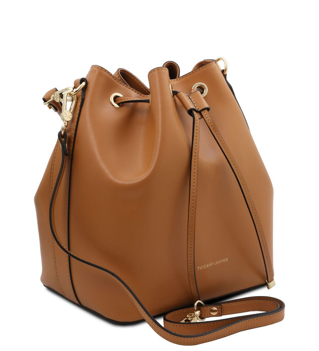 TL141531 – Vittoria - leren bucket bag