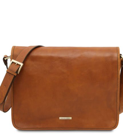 TL142430 – TL Messenger - Two compartments leren shoulder bag - Large size