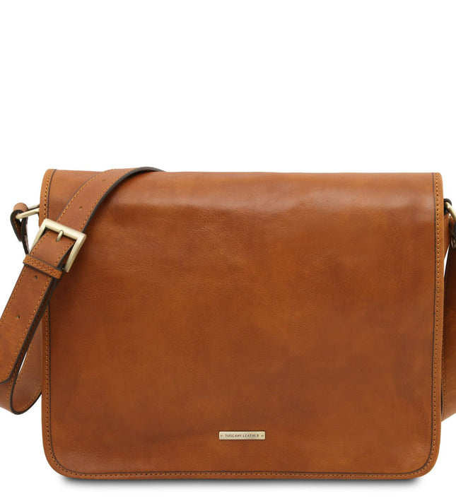 TL142430 – TL Messenger - Two compartments leren shoulder bag - Large size