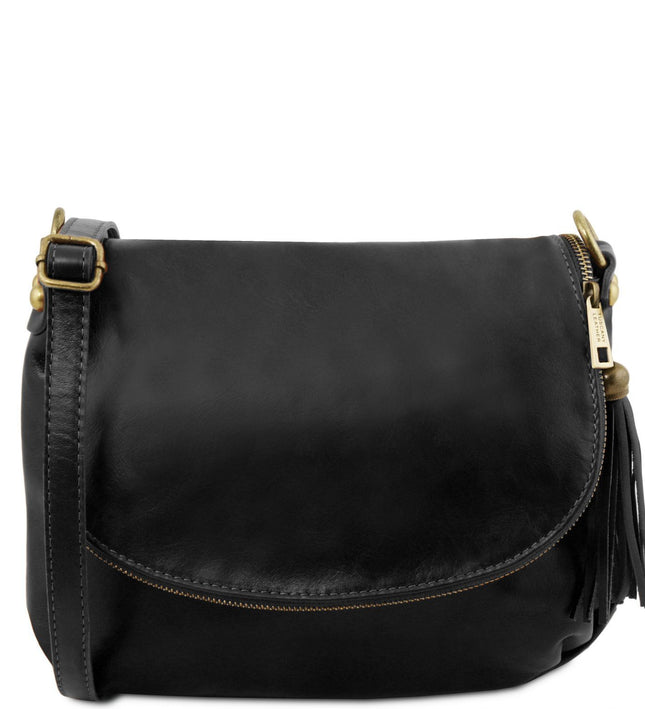 TL141223 – TL Bag - Soft leren shoulder bag with tassel detail