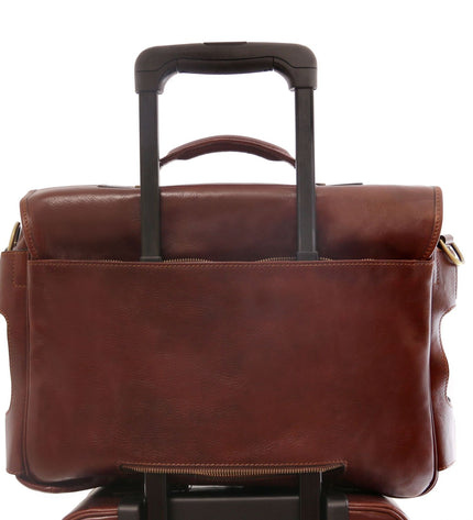 TL142069 – Ventimiglia - leren multi compartment TL SMART briefcase with front pockets