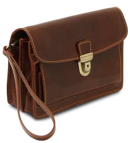 TL8075 – Max - leren handy wrist bag