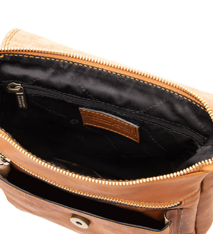 TL141407 – Jimmy - leren crossbody bag for men with front pocket