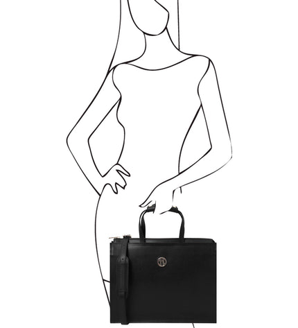 TL141369 – Palermo - Saffiano leren briefcase 3 compartments for women