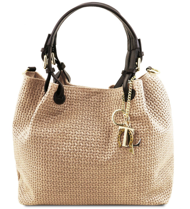 TL141573 – TL KeyLuck - Woven printed leren shopping bag