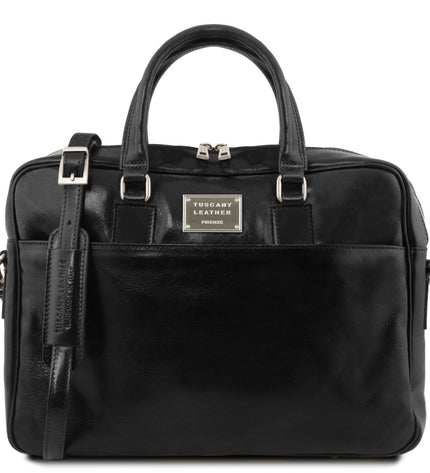 TL141241 – Urbino - leren laptop briefcase with front pocket