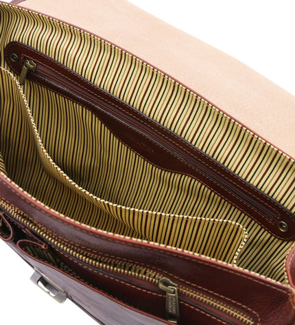 TL142068 – Mantova - leren multi compartment TL SMART briefcase with flap