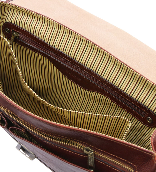 TL142068 – Mantova - leren multi compartment TL SMART briefcase with flap