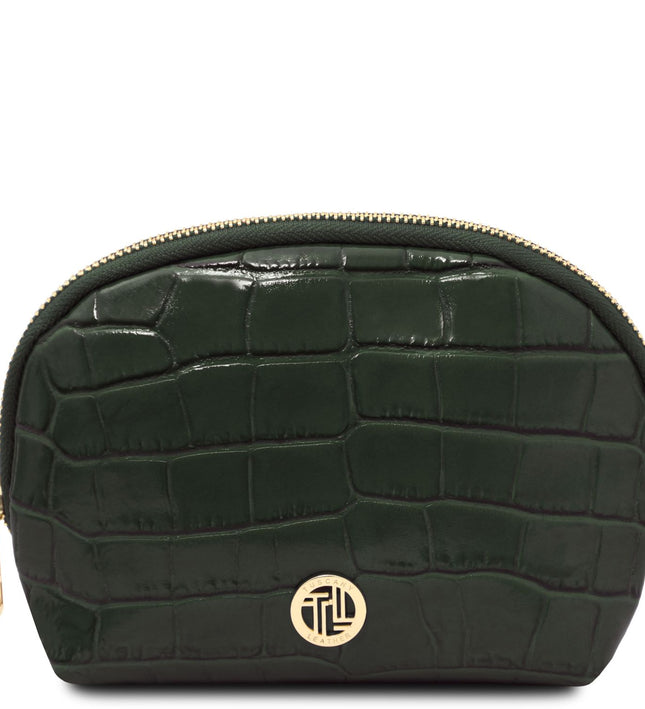 TL142514 – Vera - Croc print leren toiletry case