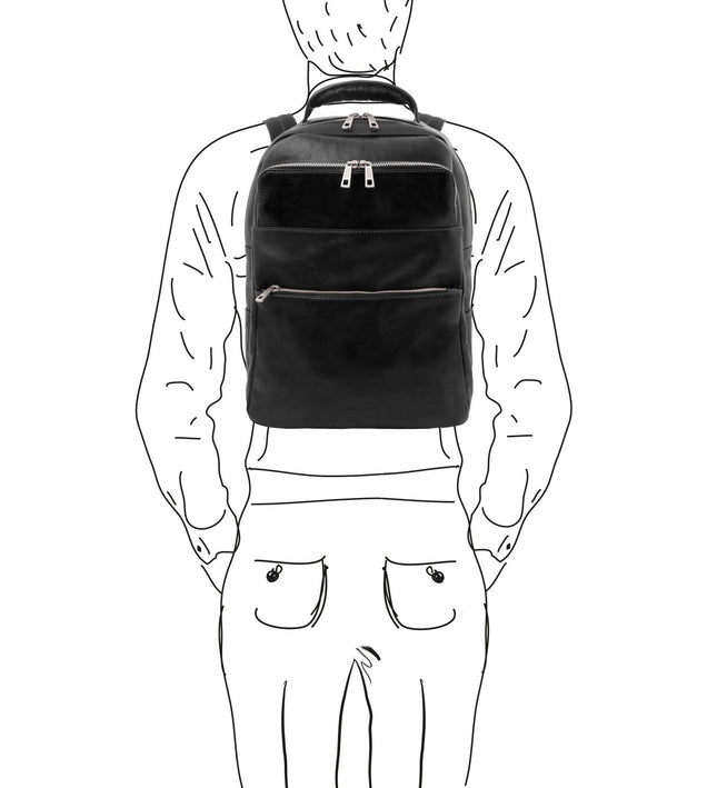 TL142205 – Melbourne - leren laptop backpack